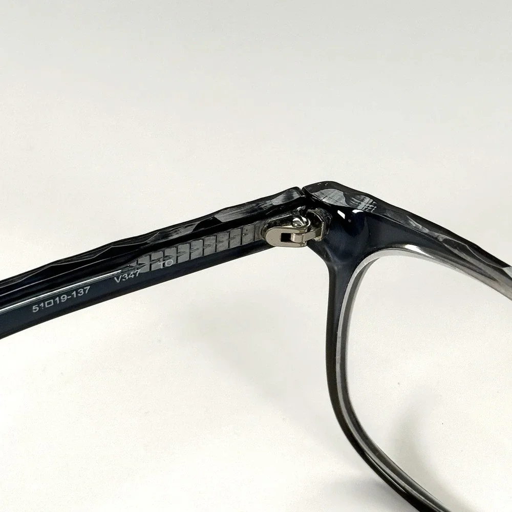VERA WANG V347 TO Eyeglasses Frame Only 51-19-137 Black Texturized 59 Handmade